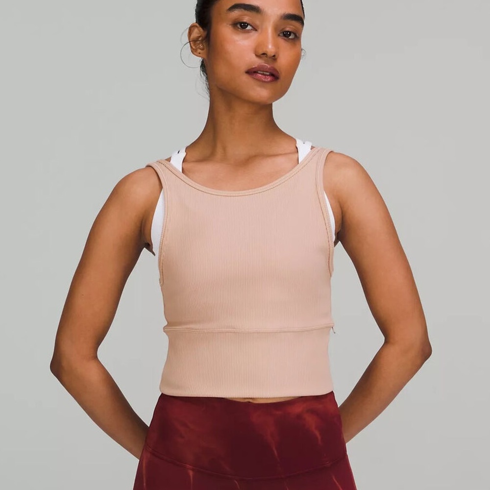 NWT Lululemon Power Pivot Tank Rib – Pink Clay – Size 8